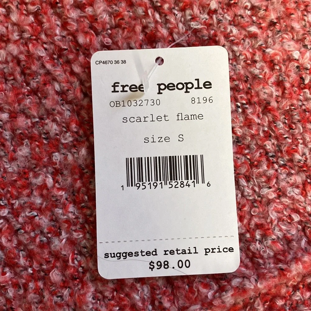 Free People BFF Sweater with Cowl Neck - Scarlet Flame - Picture 10 of 12